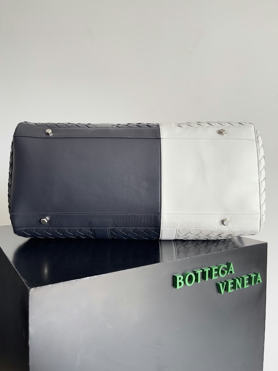 Bottega Veneta Woven Duffel Bag - White