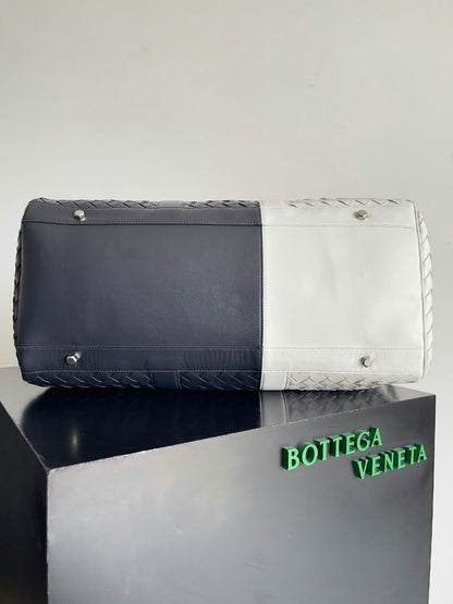 Bottega Veneta Woven Duffel Bag - White