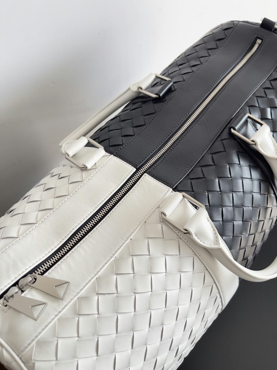 Bottega Veneta Woven Duffel Bag - White