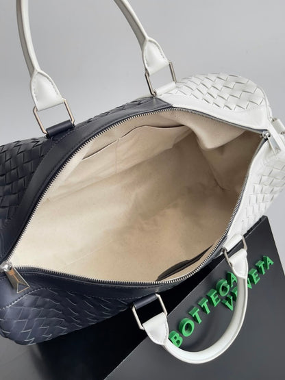 Bottega Veneta Woven Duffel Bag - White