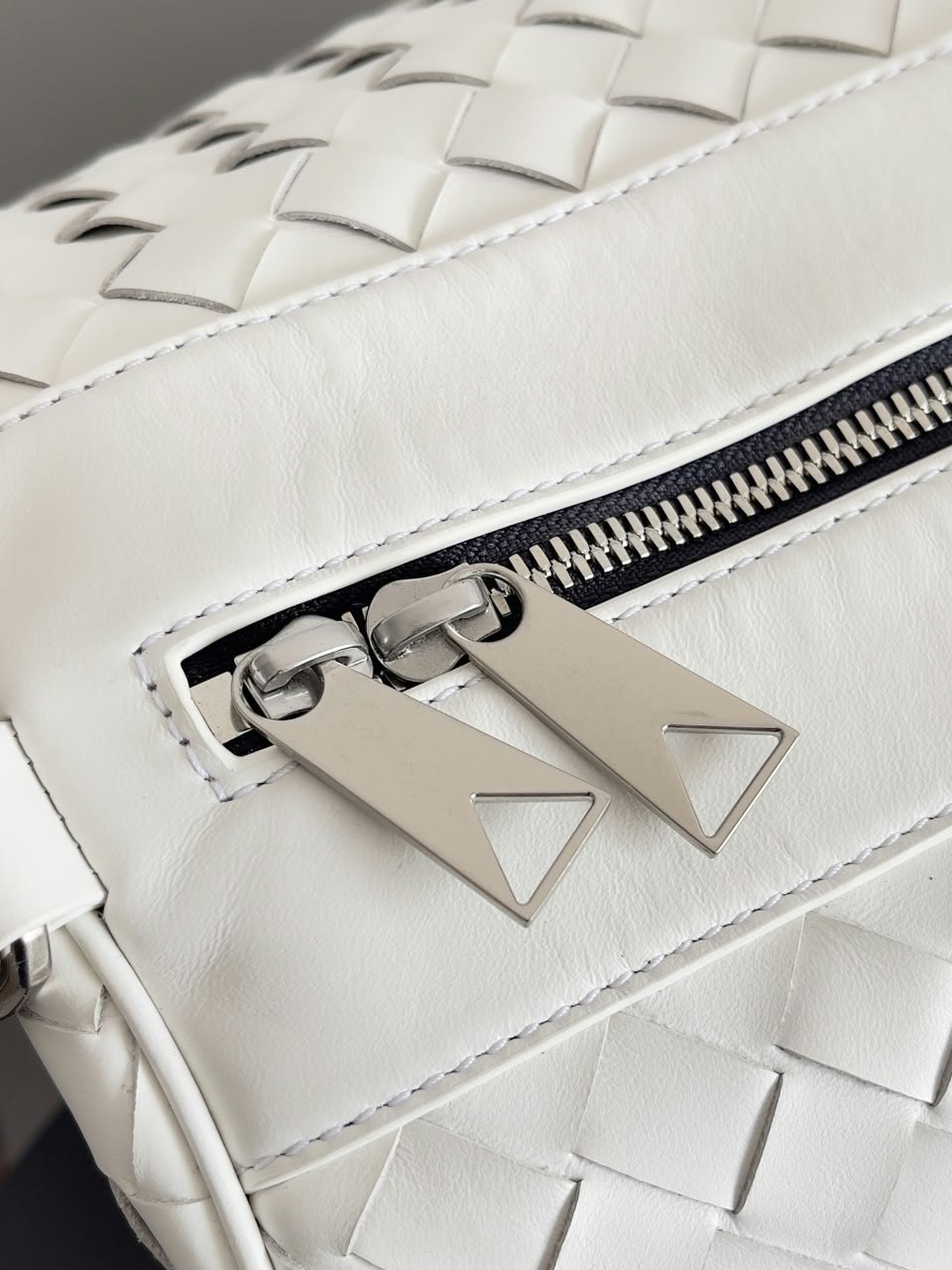 Bottega Veneta Woven Duffel Bag - White