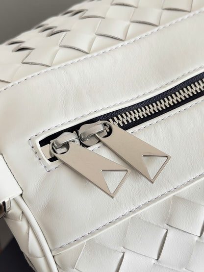Bottega Veneta Woven Duffel Bag - White
