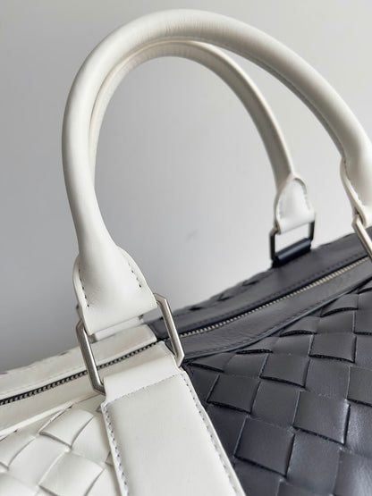 Bottega Veneta Woven Duffel Bag - White