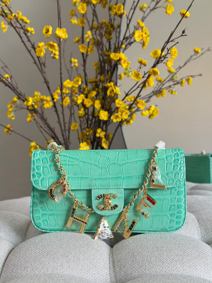 Chanel Shoulder Bag - Green Embossed