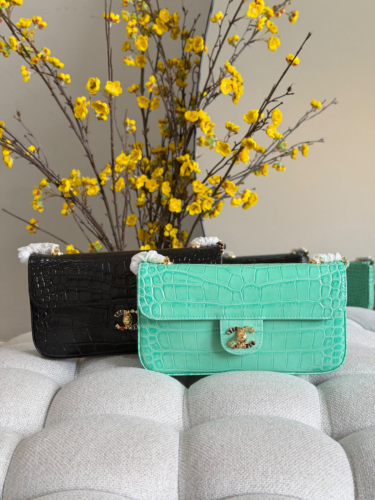Chanel Shoulder Bag - Green Embossed