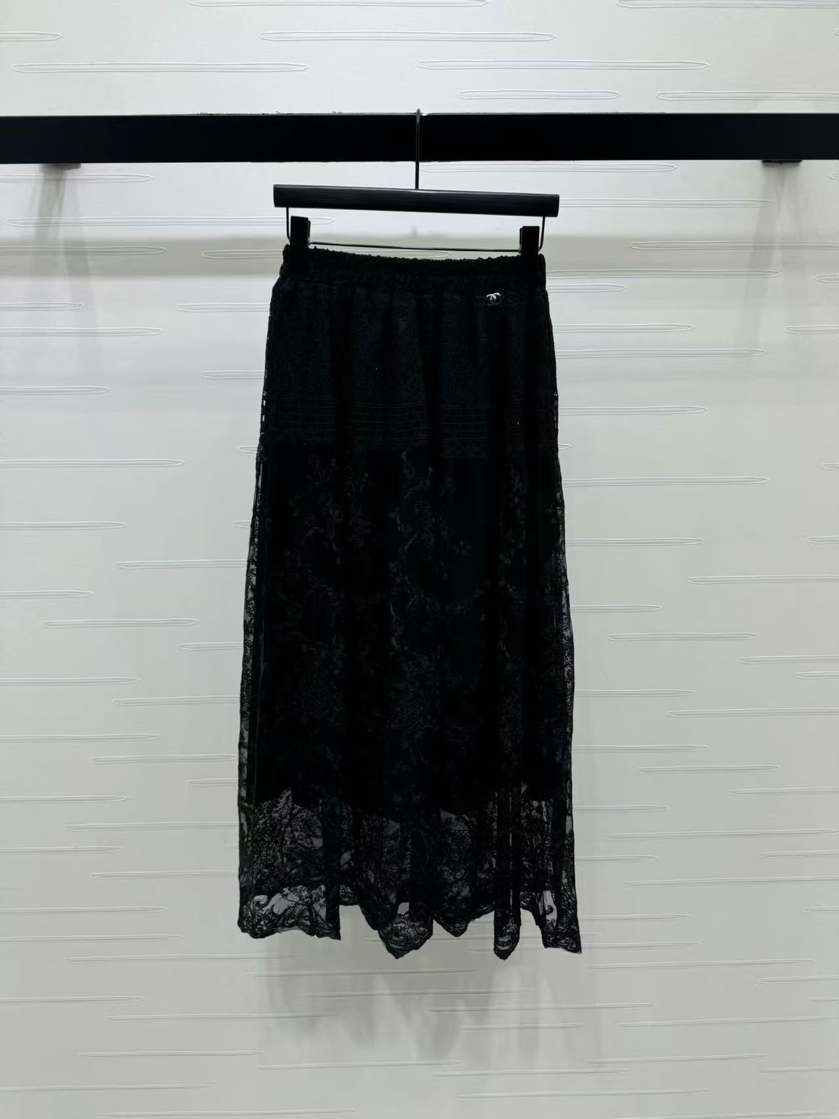 Chanel Lace Skirt - Black, White