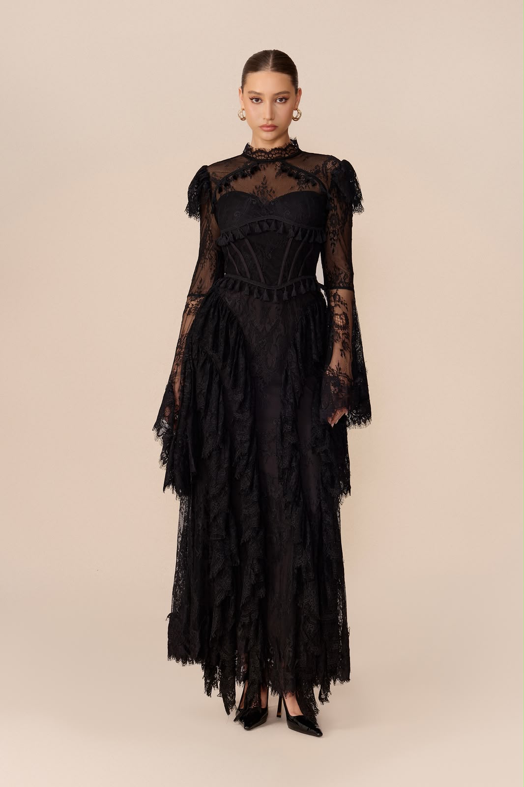 Zimmermann Lace Sleeve Dress - Black
