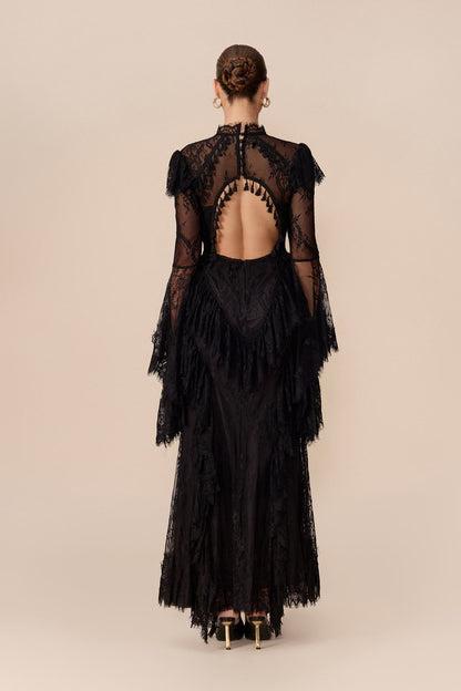 Zimmermann Lace Sleeve Dress - Black