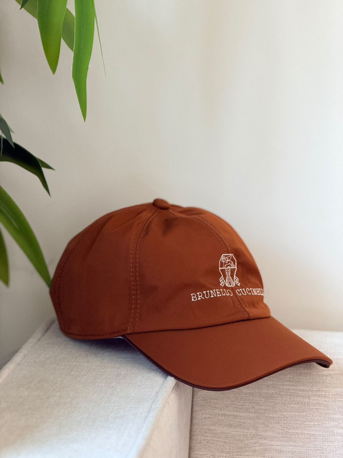 Brunello Cucinelli Embroidered Cap - Brown