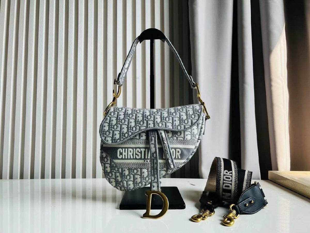 Dior Saddle Bag - Grey