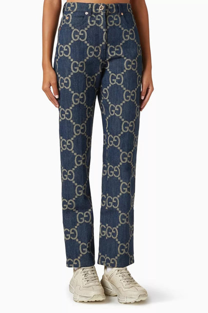 Gucci Jeans Pants - Blue Monogram