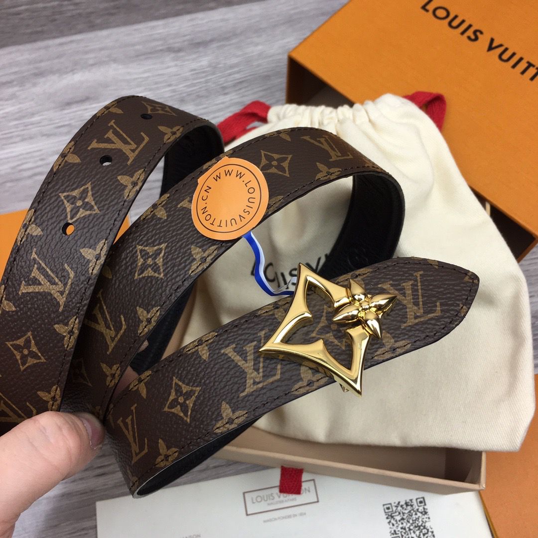 Louis Vuitton Reversible Belt - Black Embossed