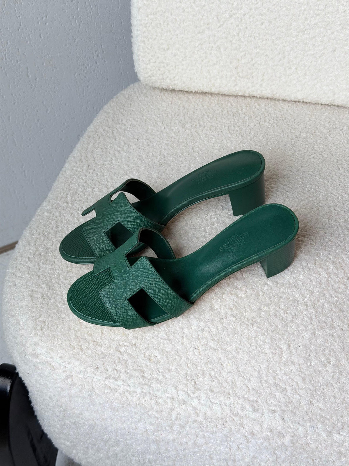 Hermès H-Strap Heels - Green
