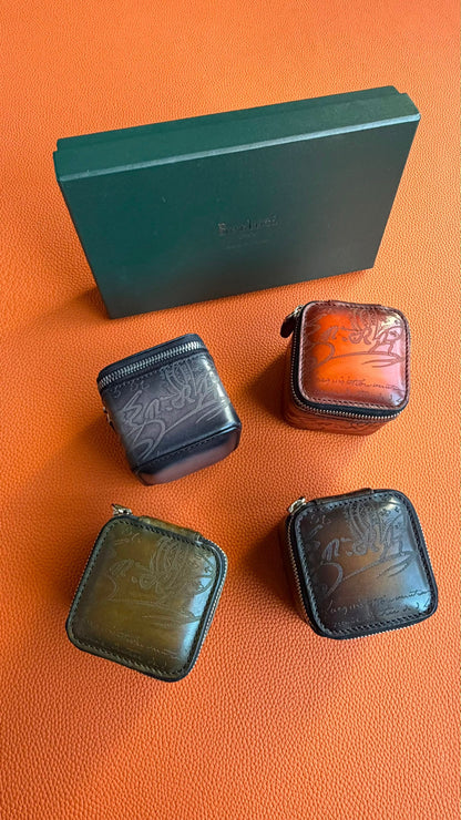 Berluti Watch Case - Dark Grey, Brown, Green