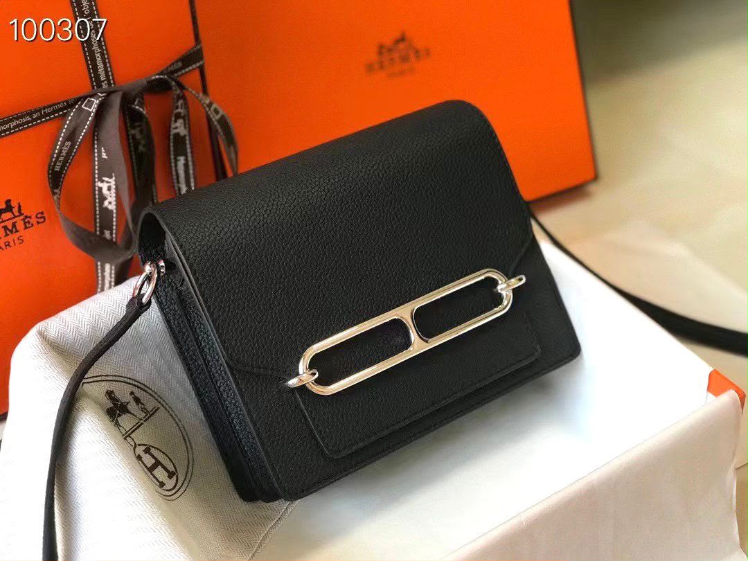Hermès Shoulder Bag Link Clasp - Black
