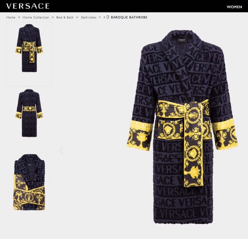 Versace Bathrobe - Navy