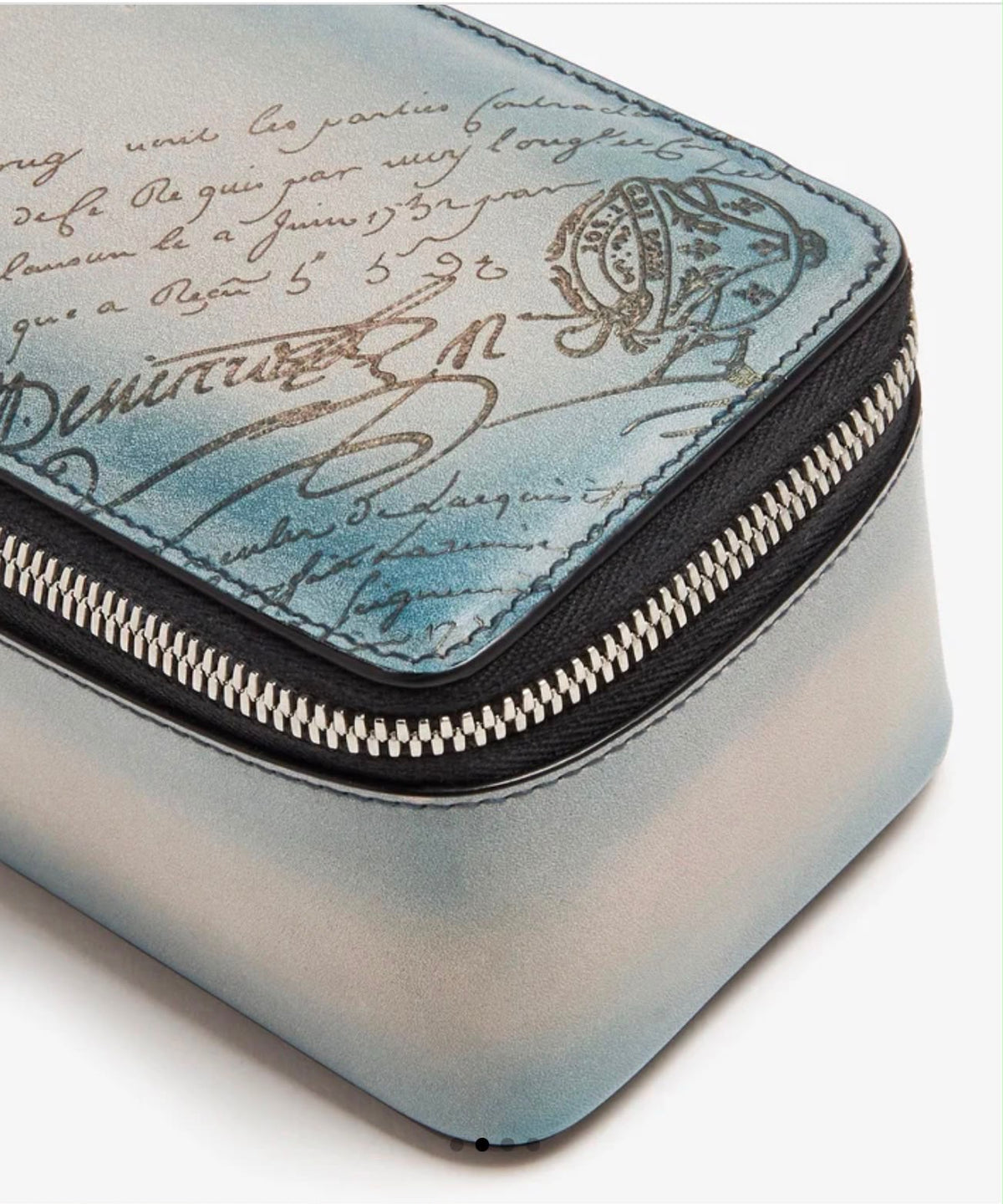 Berluti Watch Case - Blue Embossed