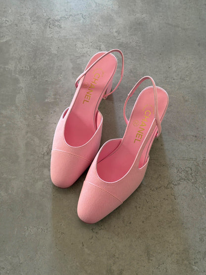 Chanel Slingback Ballerina - Pink