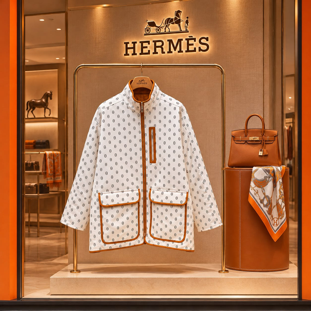 Hermes Jacket Four-Pocket - White
