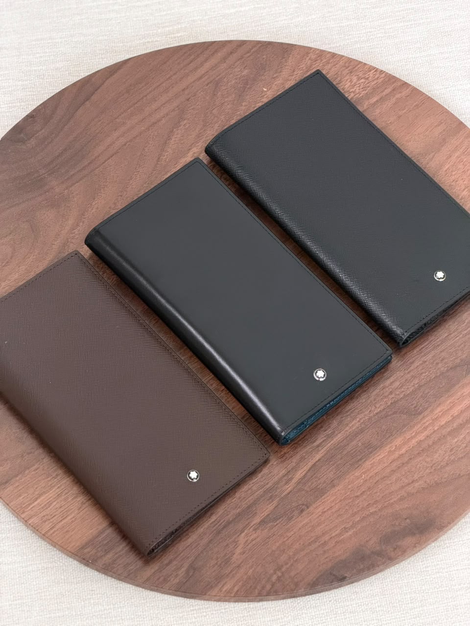 Montblanc Wallet - Black, Brown, Black Textured