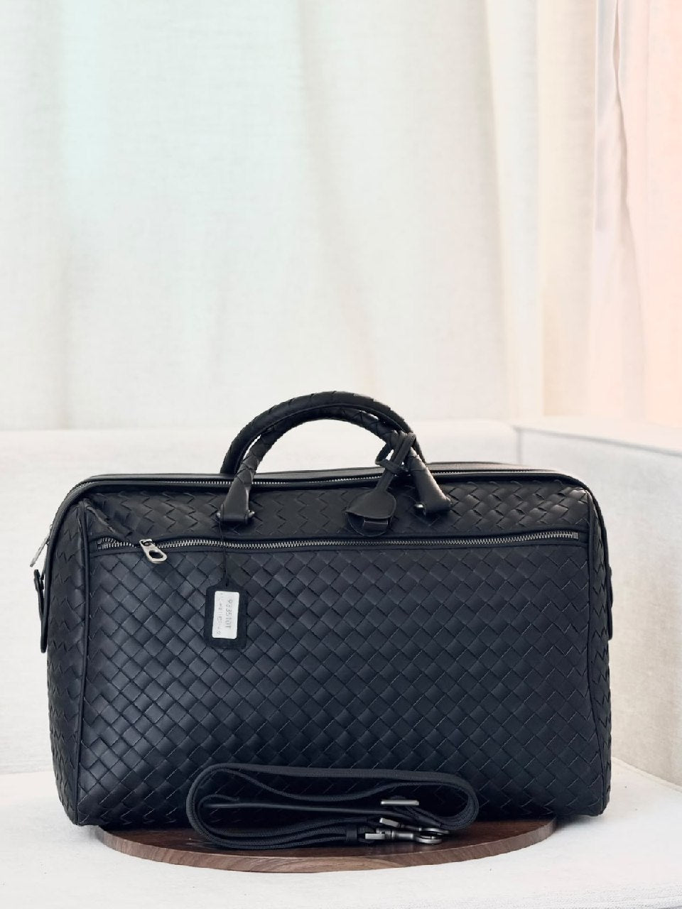 Bottega Veneta Duffle Bag Front Pocket - Black
