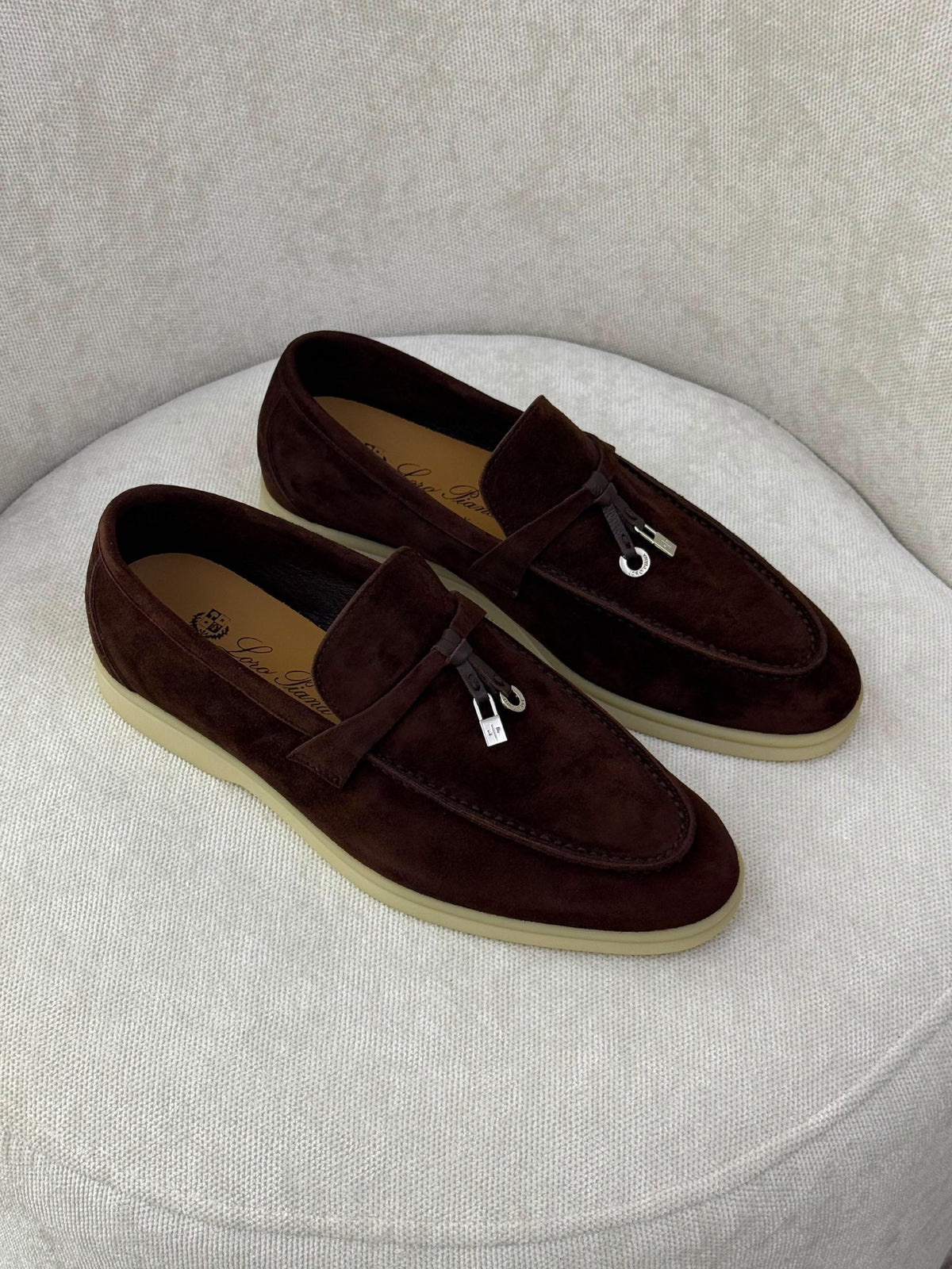 Loro Piana Loafers - Brown & Beige Suede