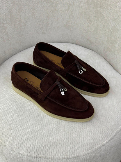 Loro Piana Loafers - Brown & Beige Suede