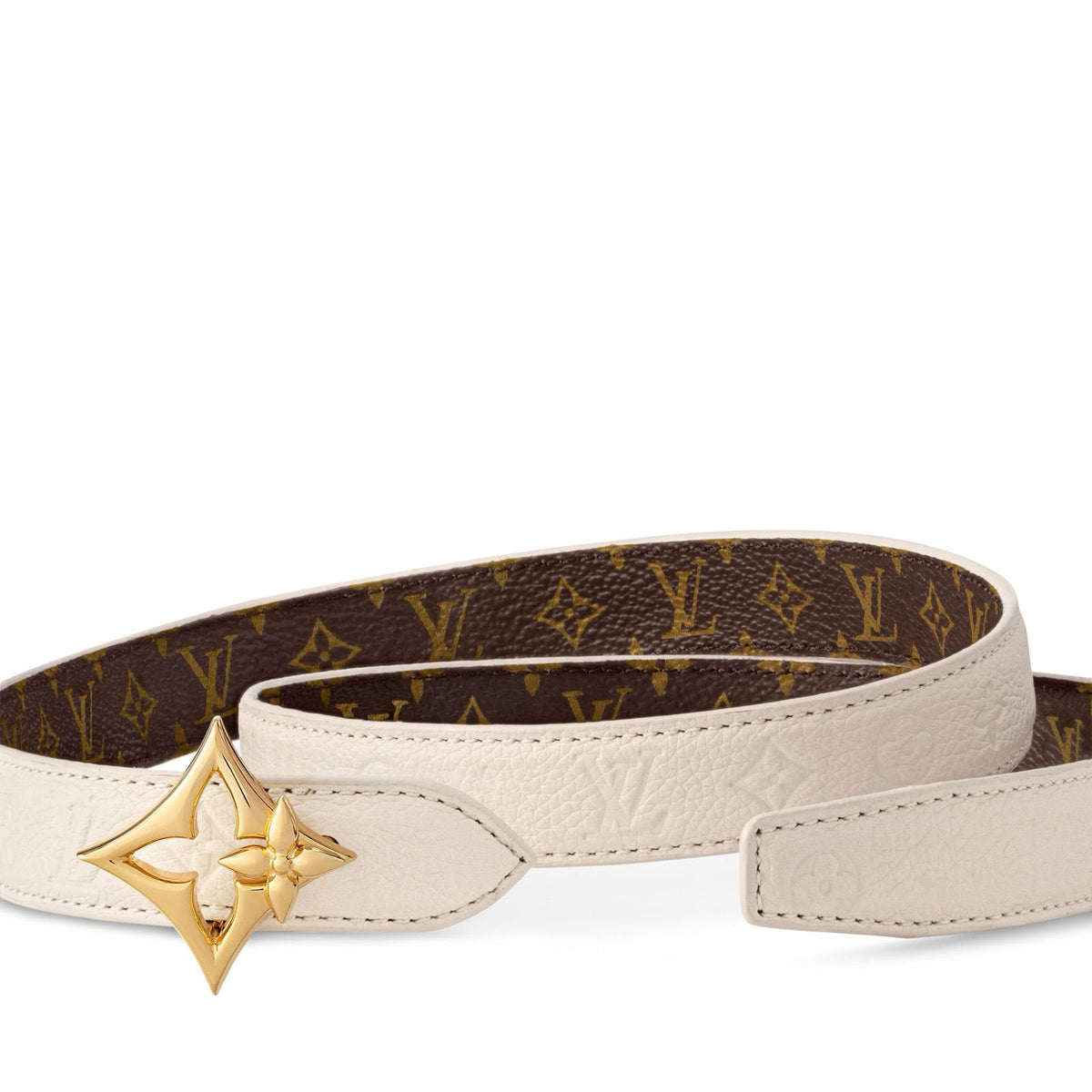 Louis Vuitton Belt - White Embossed