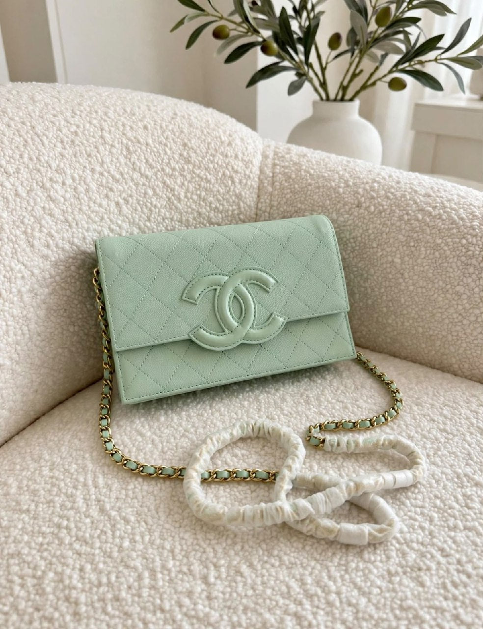 Chanel Quilted Flap Shoulder Bag - Black, White, Beige, Green, Burgundy, Pink