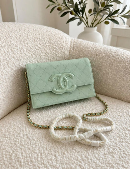 Chanel Quilted Flap Shoulder Bag - Black, White, Beige, Green, Burgundy, Pink