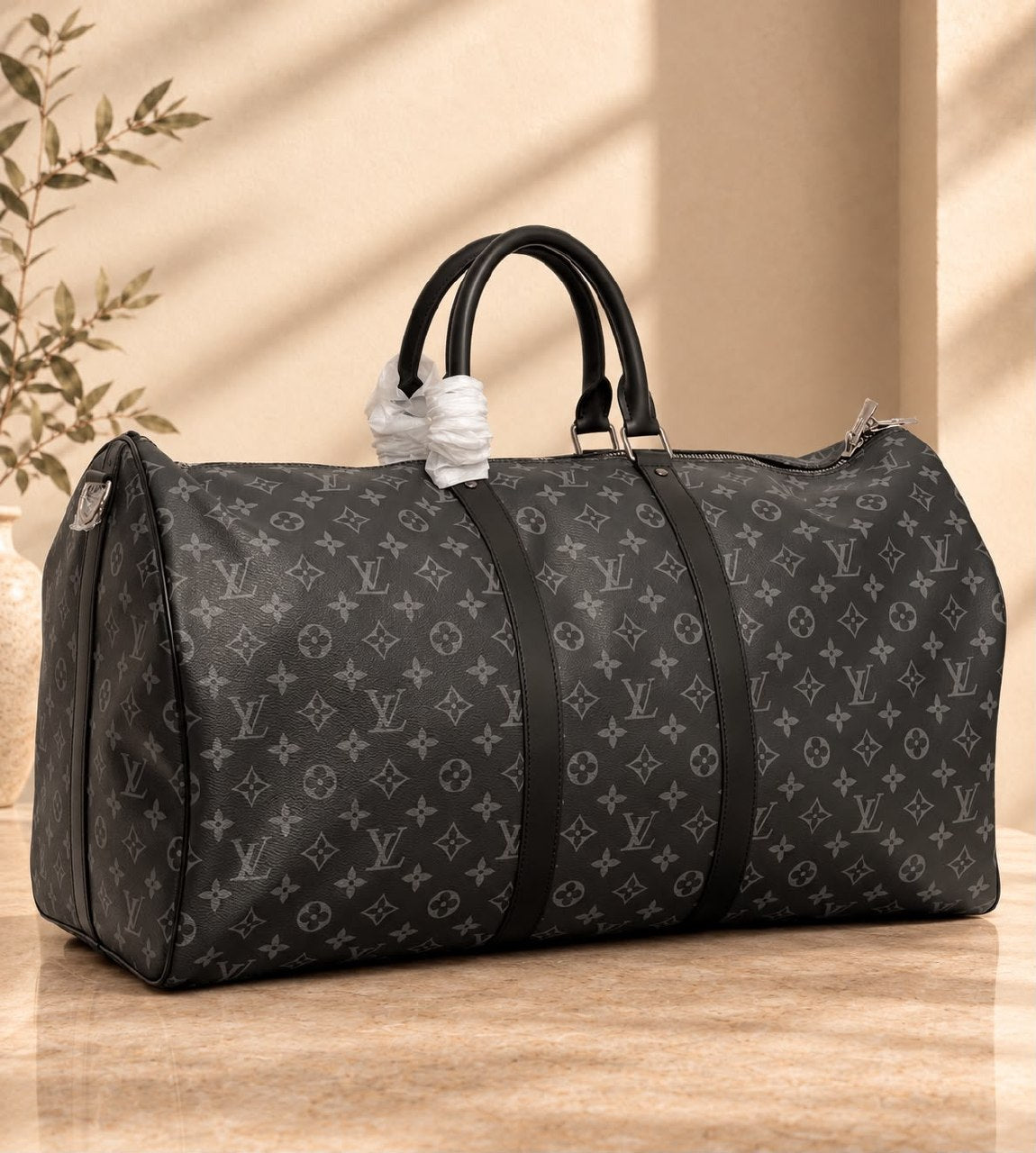 Louis Vuitton Structured Duffel Bag - Dark Grey Monogram