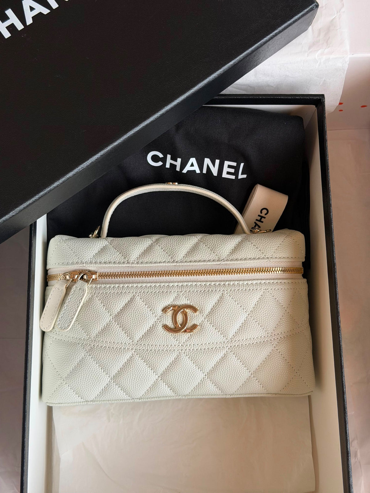 Chanel Vanity Bag - Silver