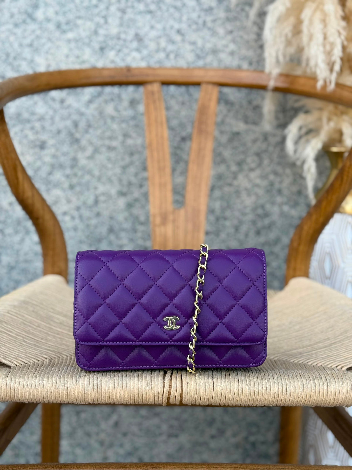 Chanel Quilted Flap Shoulder Bag - Purple