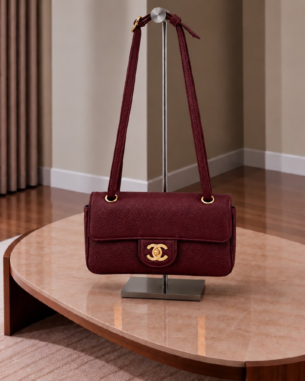 Chanel Shoulder Bag - Burgundy
