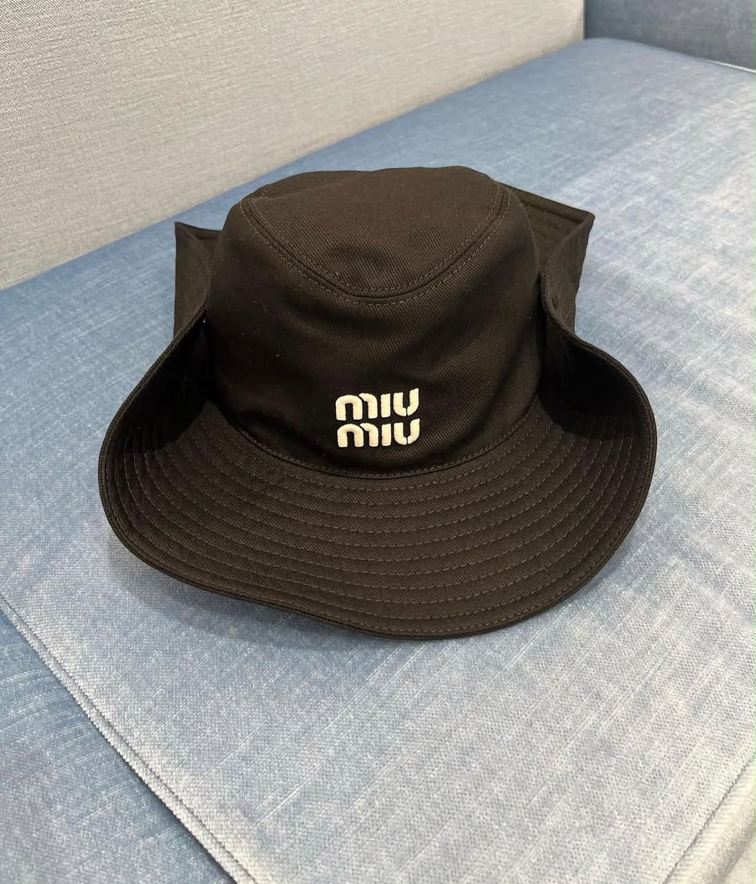 Miu Miu Wide-Brim Bucket Hat - Brown
