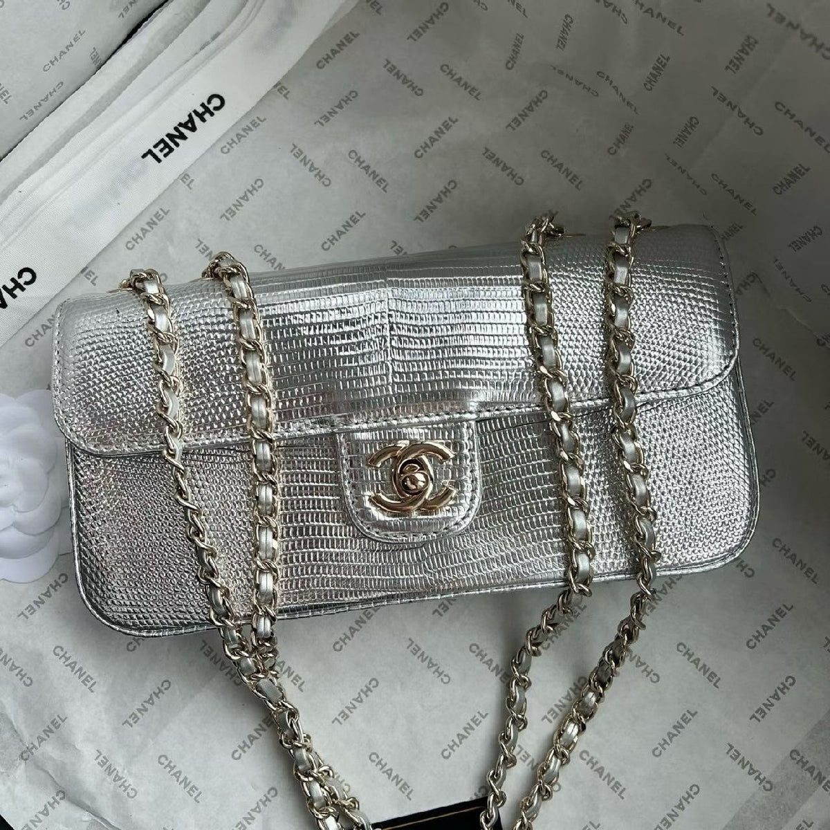 Chanel Flap Shoulder Bag - Silver