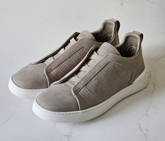Zegna Sneakers - Beige Embossed