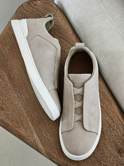 Zegna Sneakers - Beige Embossed