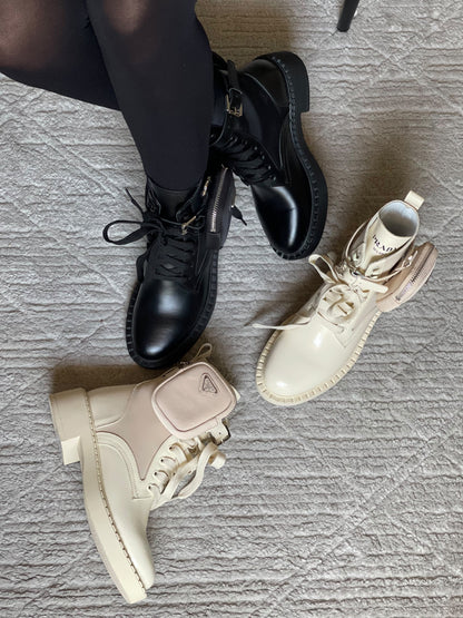Prada Boots - Black, White