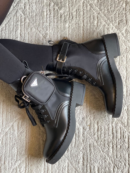 Prada Boots - Black, White