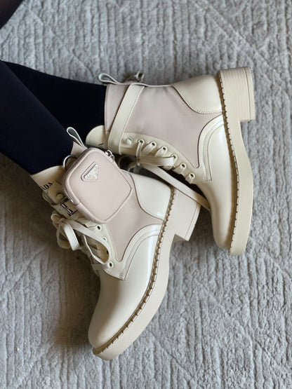 Prada Boots - Black, White