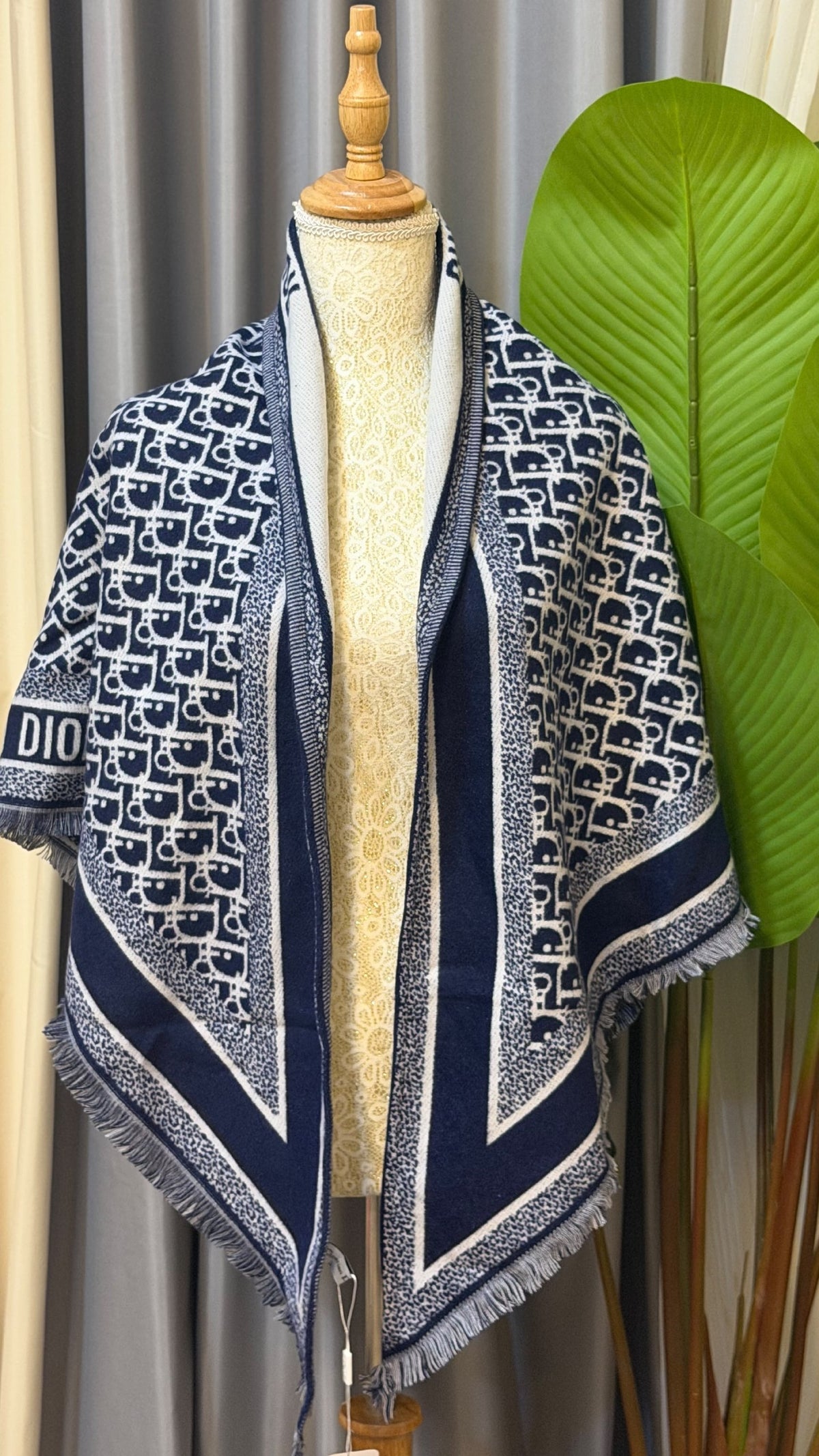 Dior Scarf - Navy Monogram