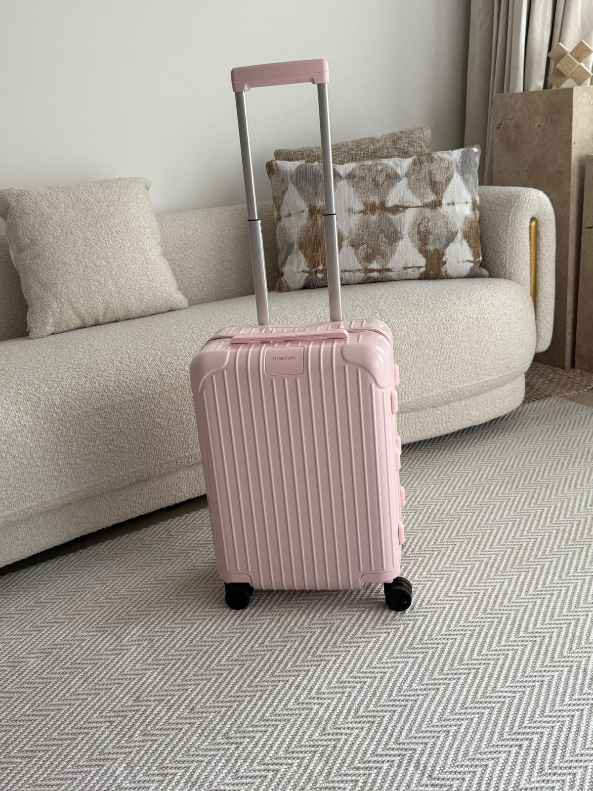Rimowa Vertical-Ridged Suitcase - Pink
