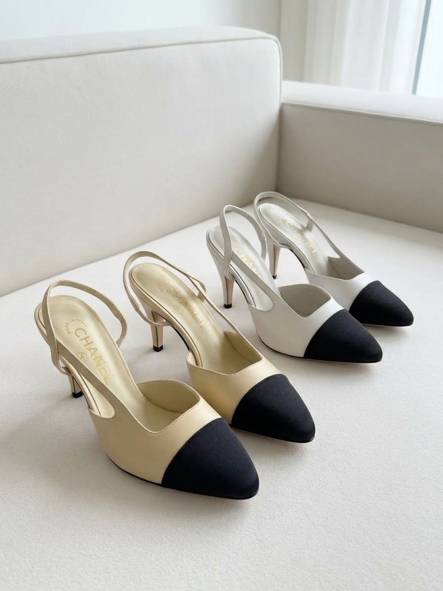 Chanel Heels - Black & White