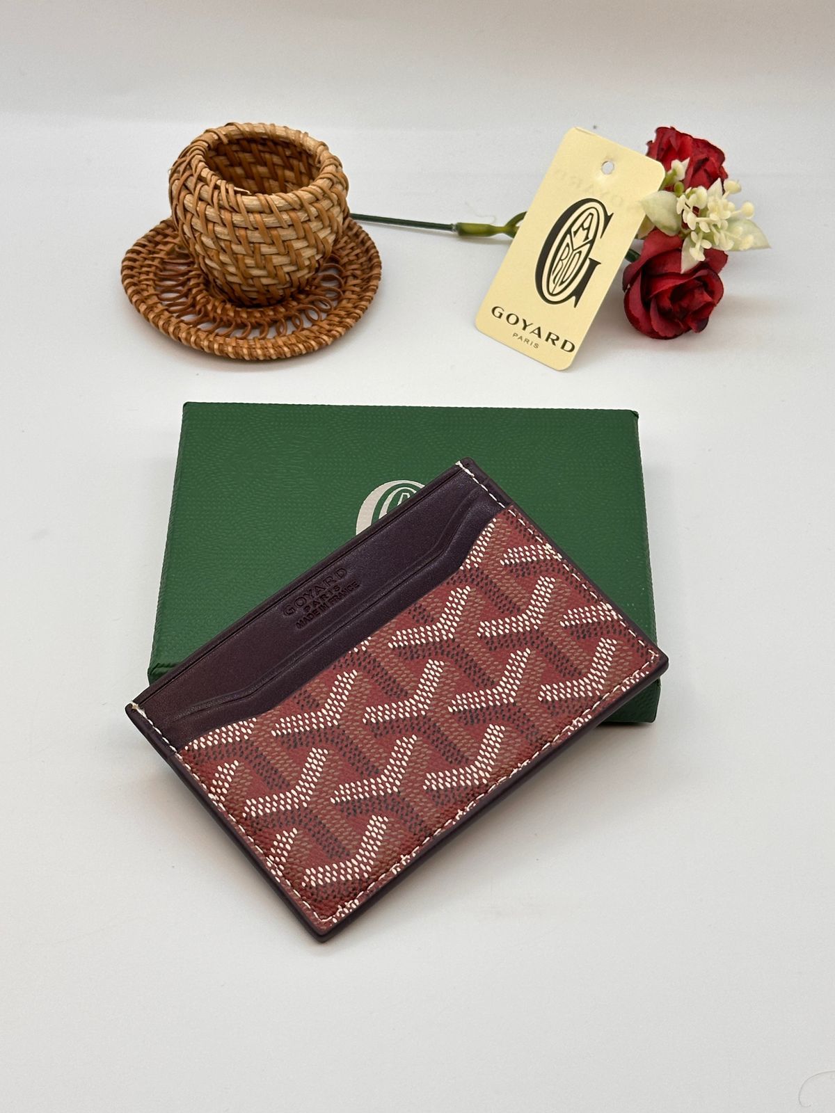 Goyard Card Holder - Burgundy