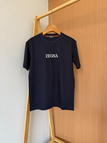Zegna T-Shirt - Navy, White, Grey, Brown