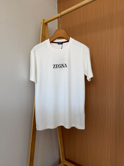 Zegna T-Shirt - Navy, White, Grey, Brown