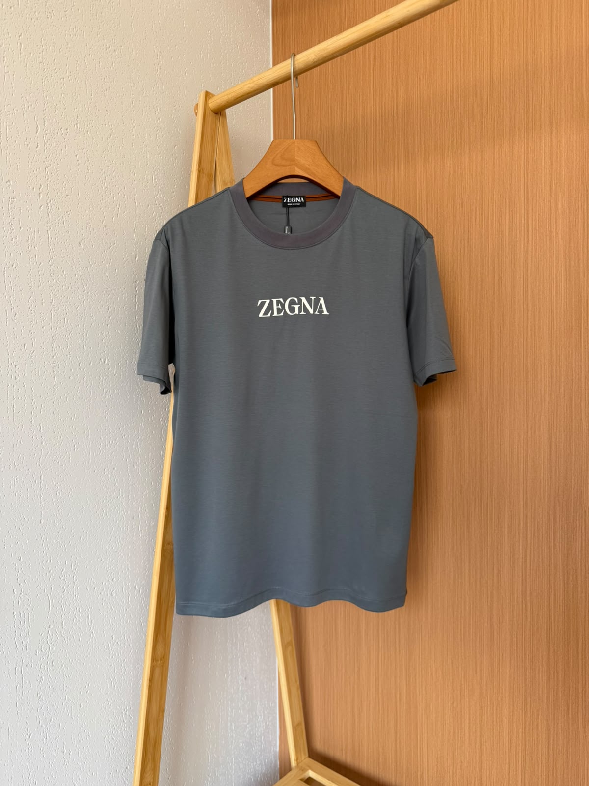 Zegna T-Shirt - Navy, White, Grey, Brown