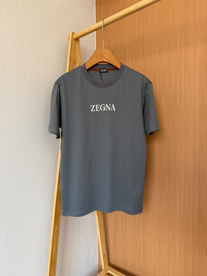 Zegna T-Shirt - Navy, White, Grey, Brown
