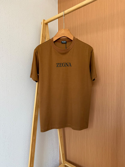 Zegna T-Shirt - Navy, White, Grey, Brown